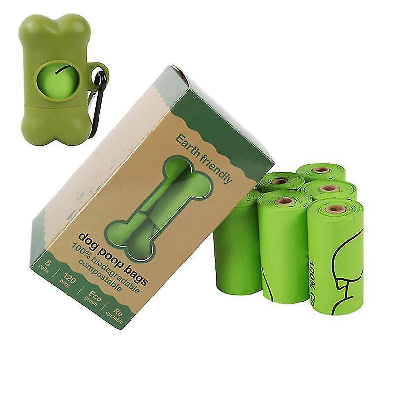 6X4cm green pet waste bags 6pcs poop bag dispenser biodegradable dog waste bags poop bag holder (gre