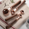 4Pcs Measuring Spoon with Wooden Handle Food Grade BPA Free Polished Surface Reusable Measuring Cup Set Cooking Tool