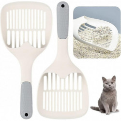 Pack Of 2 Cat Shovel, Durable, Easy To Clean, Plastic Cats, Pets, Scoop With Long Handle - Q1 Pack Of 2 Cat Shovel, Durable, Easy To Clean, Plastic Cats, Pets, Scoop With Long Handle - Q1