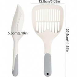 Pack Of 2 Cat Shovel, Durable, Easy To Clean, Plastic Cats, Pets, Scoop With Long Handle - Q1 Pack Of 2 Cat Shovel, Durable, Easy To Clean, Plastic Cats, Pets, Scoop With Long Handle - Q1