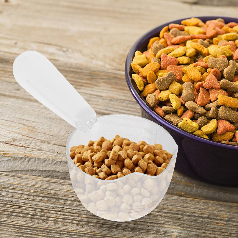 Scale Design Plastic Pet Food Spoon Handheld Nonslip Dog Food Scoop Dogs Cats Food Clip