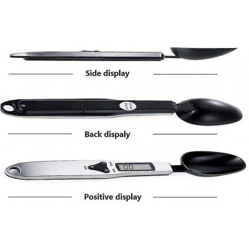 2024Kitchen Digital Food Scale Spoon, Electronic Measuring Weighing Spoon with LCD Display 500g/0.1g