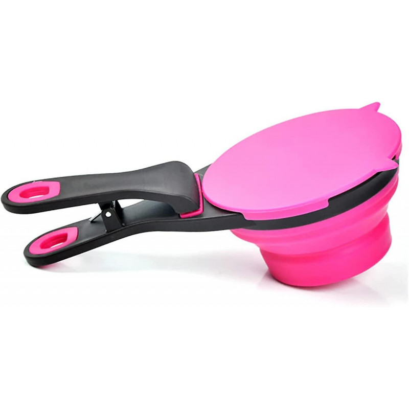 Collapsible Pet Scoop Silicone Measuring Cups Sealing Clip, Pet Food Scoop Folding For Cat Dog Pet Water Feeder [...]