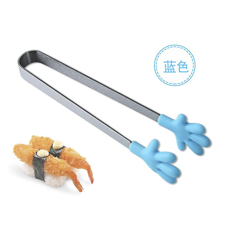 Clip en silicone pour petite paume Mini pince alimentaire en acier inoxydable Pince à aliments