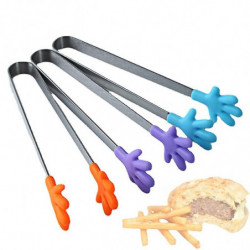 Clip en silicone pour petite paume Mini pince alimentaire en acier inoxydable Pince à aliments Clip en silicone pour petite paume Mini pince alimentaire en acier inoxydable Pince à aliments