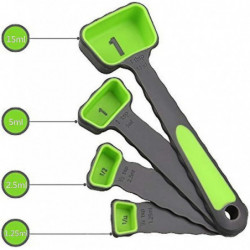 Collapsible Silicone Measuring Cups & Measuring Spoons - Set 8psc Silicone Mesuring Cup And Collapsible Spoon - [...]