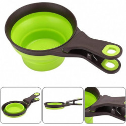 2 pièces cuillère à nourriture pliable, cuillère à mesurer en silicone, pelle à nourriture pour animaux de [...]