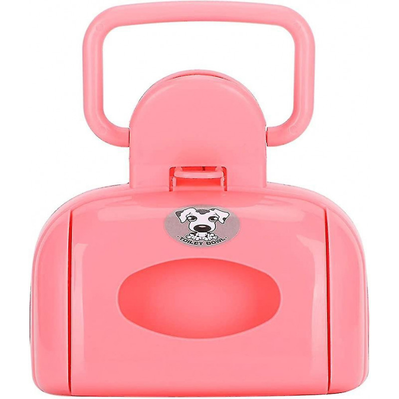 Pets Pooper Scooper,pink Dog Waste Cleaning Tool With Storage Case Humanized Gift