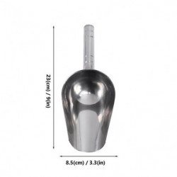 Multifunctional Scoops Stainless Steel Shovel for Pet Food Dry Goods Size M Silver Multifunctional Scoops Stainless Steel Shovel for Pet Food Dry Goods Size M Silver