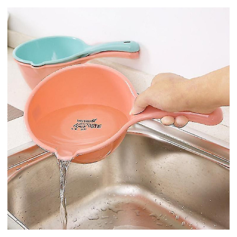 6 Pcs Plastic Bathing Ladle Spoons,kitchen Ladles Water Scoop Cup