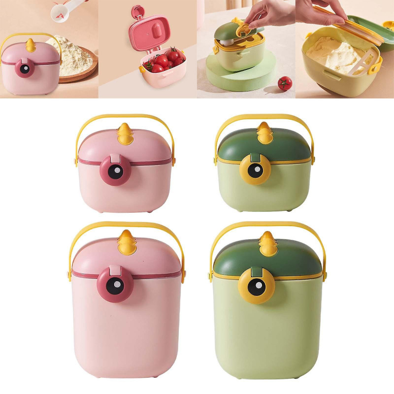 Formula Dispenser And Spoon Food Storage For Infant Toddler Children