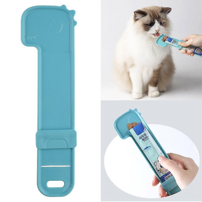 Cat Feeder Cat Strip Squeeze Spoon Pet Wet Snack Feeding Spoon Liquid Food Squeezer Without Residues Cat Feeder Spoon