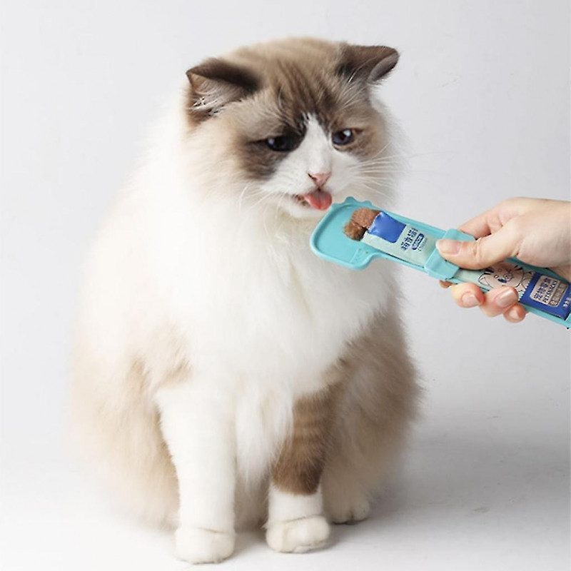 Cat Feeder Cat Strip Squeeze Spoon Pet Wet Snack Feeding Spoon Liquid Food Squeezer Without Residues Cat Feeder Spoon