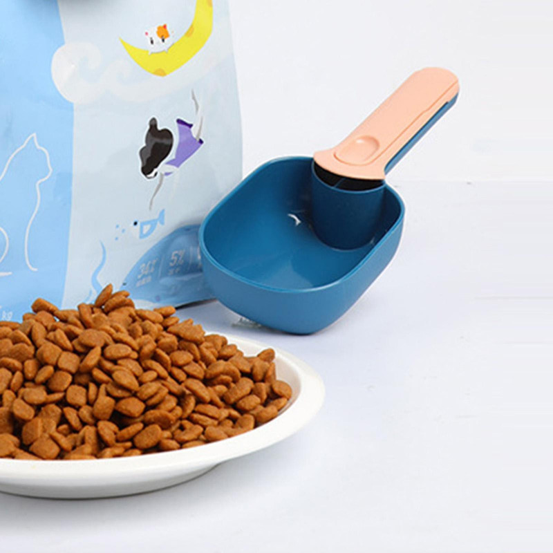 Portable Pet Dog Cat Food Spoon Shovel Garden Compost Animal Feeding Pink Blue