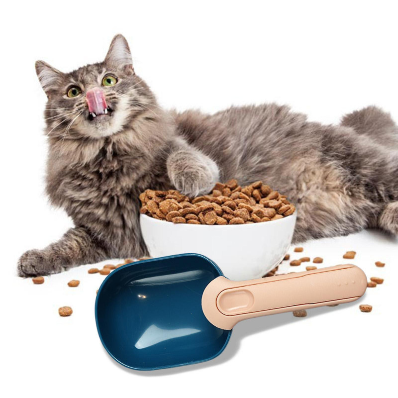 Portable Pet Dog Cat Food Spoon Shovel Garden Compost Animal Feeding Pink Blue