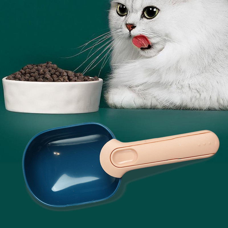 Portable Pet Dog Cat Food Spoon Shovel Garden Compost Animal Feeding Pink Blue