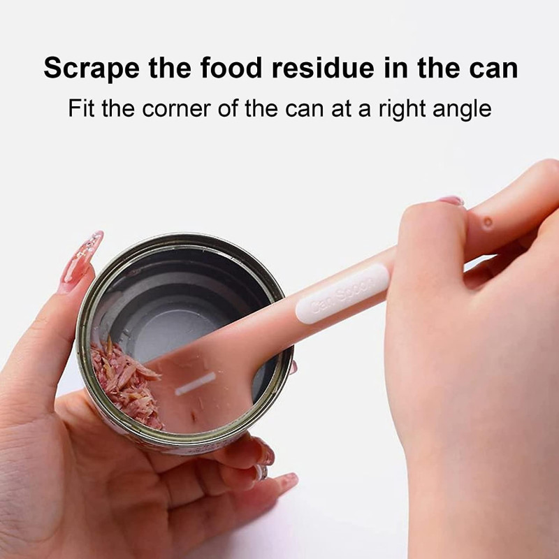 Pack of 3 Pet Food Can Spoons, Long Handle Universal Silicone Pet Food Mixing Spoon