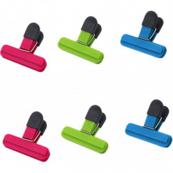 6 Pcs Plastic Food Sealing Bag Clip, Storage Clips for Coffee Bag Seale,Blue,green,red 6 Pcs Plastic Food Sealing Bag Clip, Storage Clips for Coffee Bag Seale,Blue,green,red