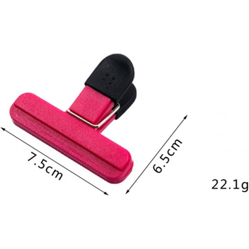 6 Pcs Plastic Food Sealing Bag Clip, Storage Clips for Coffee Bag Seale,Blue,green,red