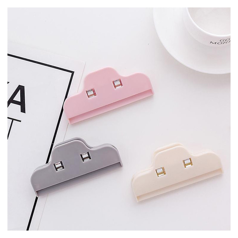 Dried Food Bag Sealed Clips Candy Waterproof Storage Package Sealing Clamp 10cm(Pink)