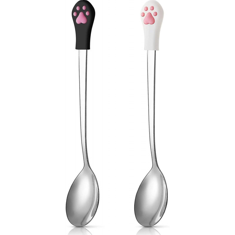 2 morceaux de cuillère de chat de chien animaux domestiques peuvent cuillère en acier inoxydable cuillère de [...]