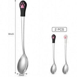 2 morceaux de cuillère de chat de chien animaux domestiques peuvent cuillère en acier inoxydable cuillère de [...]