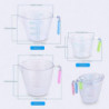3pcs Plastic Measuring Cups Plastic Jug For Baking, Jam Maker, Rice Measuring, Accurate Scale 200ml/400ml/900ml