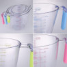 3pcs Plastic Measuring Cups Plastic Jug For Baking, Jam Maker, Rice Measuring, Accurate Scale 200ml/400ml/900ml