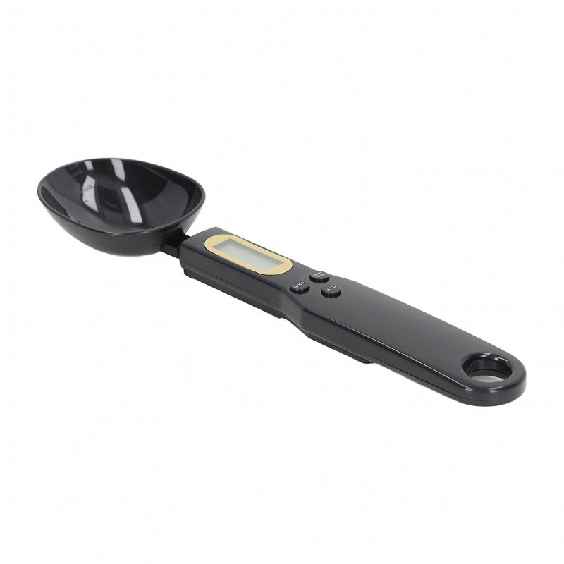 Food Scale Spoon Digital Black Ingredient Weighing Spoon Scale with Electronic Screen for Kitchen