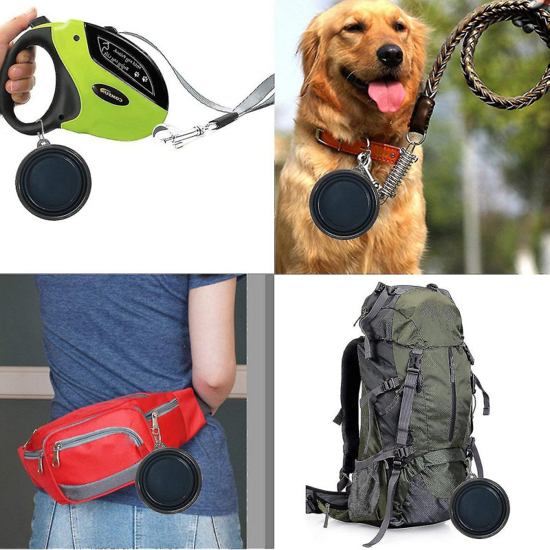 2 Pcs Bols pliables pour chiens, tasse pliable pour animaux de compagnie Nourriture pour chat Alimentation à l’eau