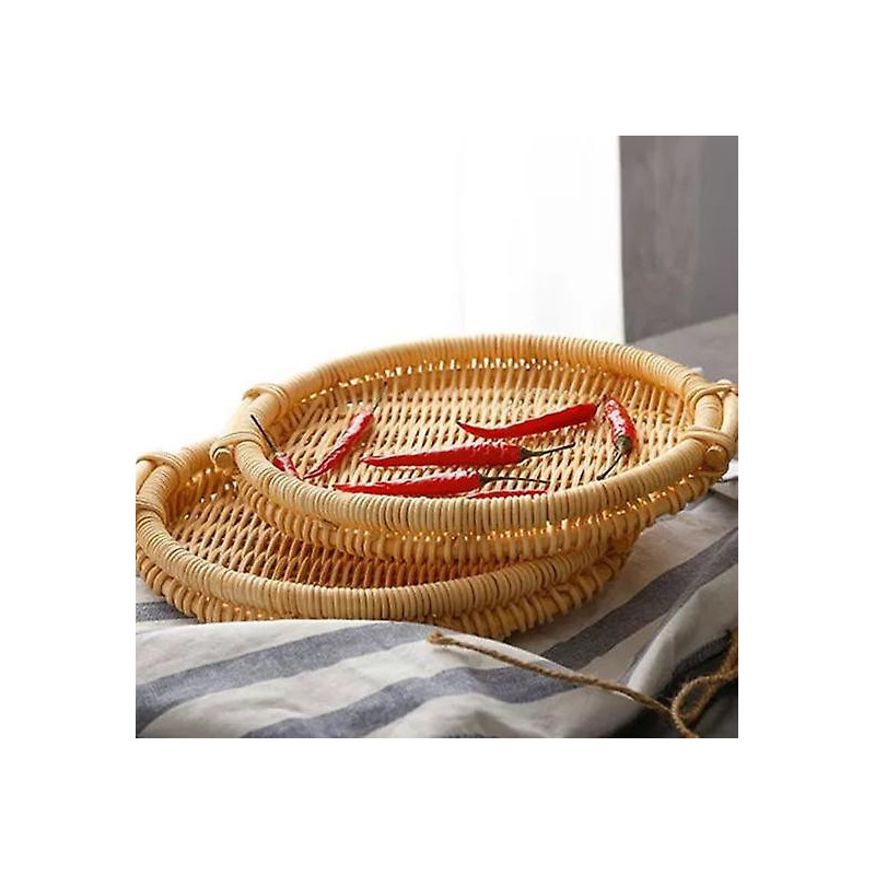 Storage Basket Easy to Clean Multi-purpose Durable Natural Weave for Food