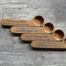 Engraved Coffee Scoop, Unique Bag Clip For Coffee Lovers, Funny Wooden Coffee Scoop And Bag Clip, Coffee Measuring [...]