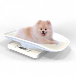 Balance numérique pour animaux de compagnie avec une plate-forme incurvée confortable, écran LCD Balance numérique pour animaux de compagnie avec une plate-forme incurvée confortable, écran LCD