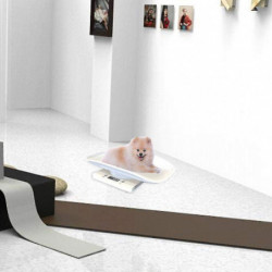 Balance numérique pour animaux de compagnie avec une plate-forme incurvée confortable, écran LCD Balance numérique pour animaux de compagnie avec une plate-forme incurvée confortable, écran LCD