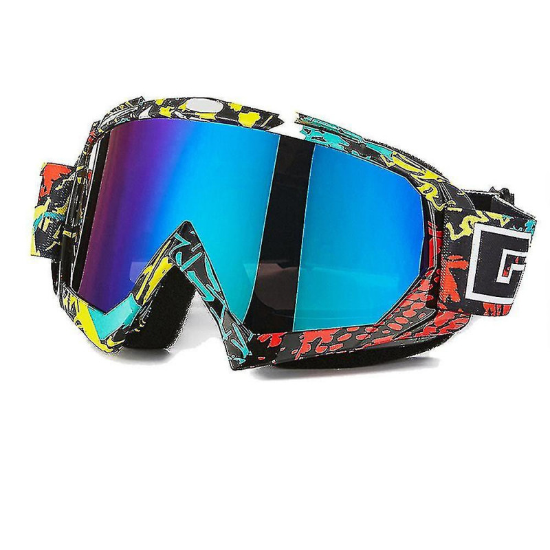 Jiepolly Lunettes de moto Anti Fog Uv Lunettes de moto Motocross Dirtbike Tout-terrain Mx Lunettes de sécurité [...]