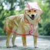 Raincoat For Dogs And Cats With A Hood, Adjustable, Pvc, Transparent, Waterproof, Ultra -light, For Small Dogs