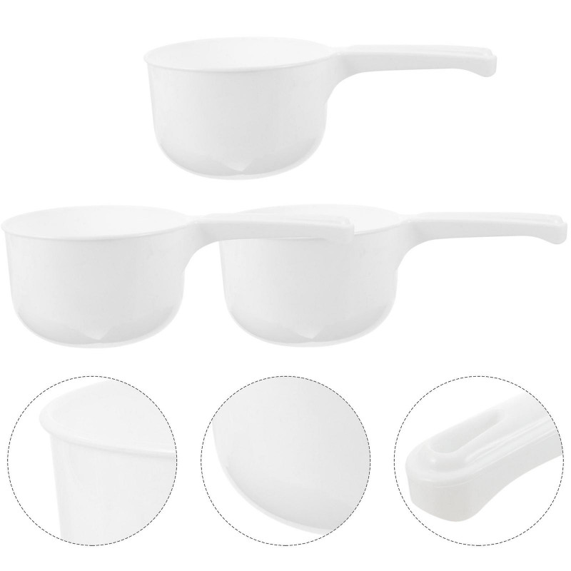 3Pcs Household Water Dippers Multi-function Water Scoops Convenient Bathing Ladles