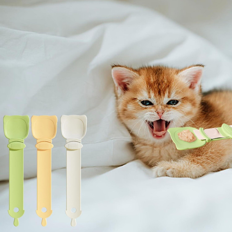 Cat Treat Spoon, 3 Pcs Food-grade Cat Wet Treat Dispenser Spoon For Squeezing Puree And Bisque Bar Cat Food [...]