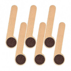 6 Pcs Wooden Coffee Scoop And Bag Clip,tablespoon Measuring Scoop,coffee Bags Sealer,for Ground Bea