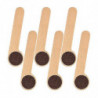 6 Pcs Wooden Coffee Scoop And Bag Clip,tablespoon Measuring Scoop,coffee Bags Sealer,for Ground Bea