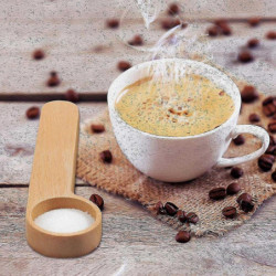 6 Pcs Wooden Coffee Scoop And Bag Clip,tablespoon Measuring Scoop,coffee Bags Sealer,for Ground Bea