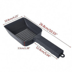 Indoor Sand Scoop Portable Durable Material Cleaning Litter Scoop Pet Supplies S27 21 Dropshipping (noir)