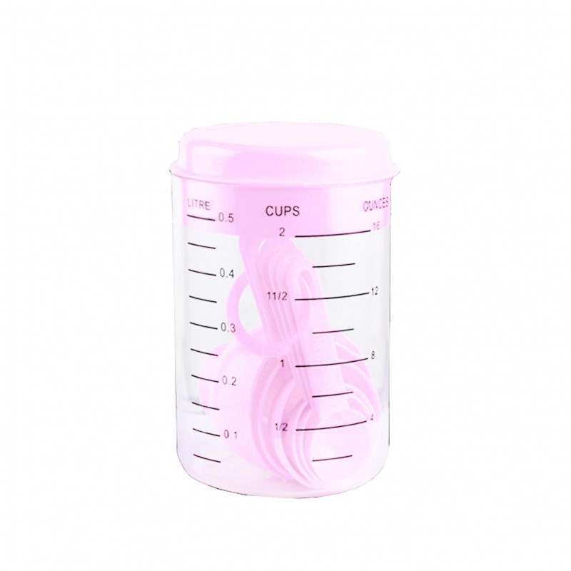 7pcs/set Plastic Measuring Cup Spoon Flour Milk Baking Tool Kitchen Supplies