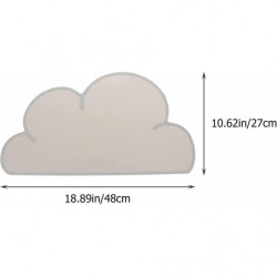 Silicone Pet Feeding Food Mat: Grey Cloud Shaped Dog Food Bowl Placemat Non Slip Puppy Feeding Pad Heat Resistant [...]