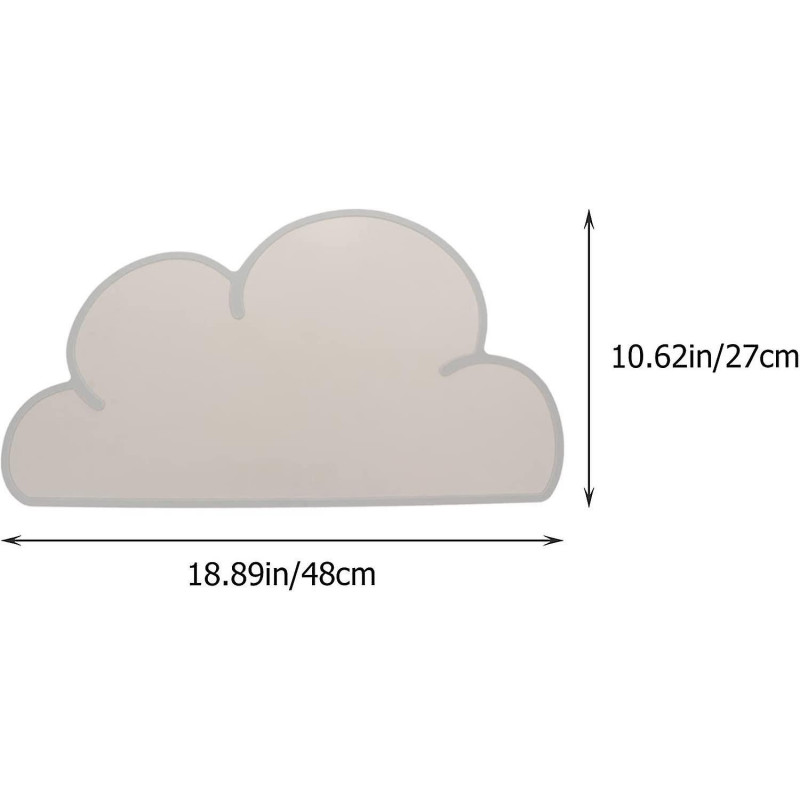 Silicone Pet Feeding Food Mat: Grey Cloud Shaped Dog Food Bowl Placemat Non Slip Puppy Feeding Pad Heat Resistant [...]