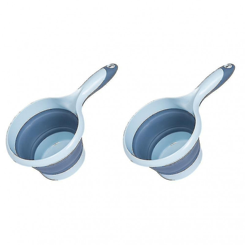2Pcs Kitchen Folding Handle Bailer Hanging Portable Water Scoops (Random Color and Style)
