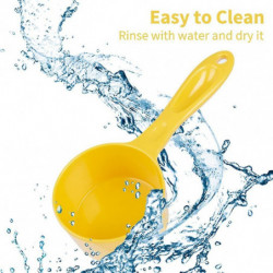 Super Design Sturdy Melamine Food Scoop For Dogs Cats Birds, Measuring Cup, Long Comfortable Handle H922-157