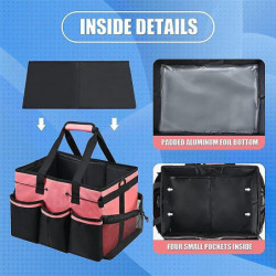 Wearable Cleaning Storage Bag, Cleaning Tool Organizer with Adjustable Strap, Waterproof Bag with 4