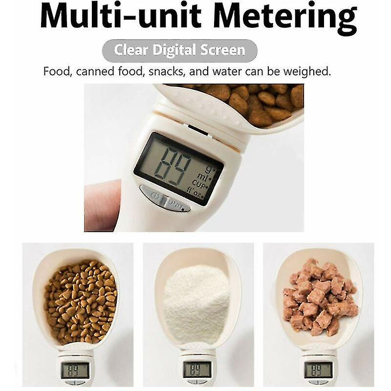 Dog Measuring Spoon, Weighing Spoon With Lcd Display Compatible Dog Cat Rabbit Birds Kibble Food