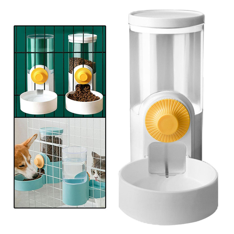 Automatic Cat Feeder For Dry Food Feeding Product For Kitten Puppy Rabbit White